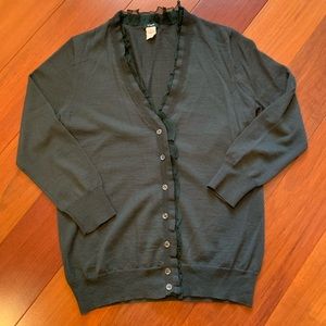 J. Crew Ruffle Wool Cardigan